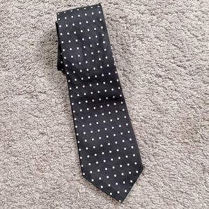 Vintage Ralph Lauren Charcoal Gray Dotted Silk Tie